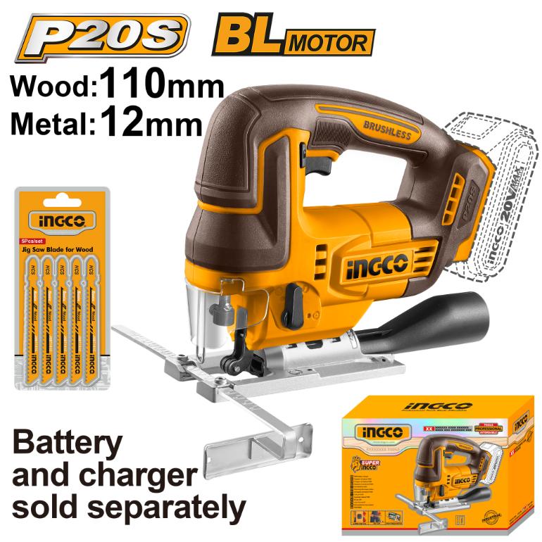 Ing-co Cordless 20V Lithium-Ion Jigsaw