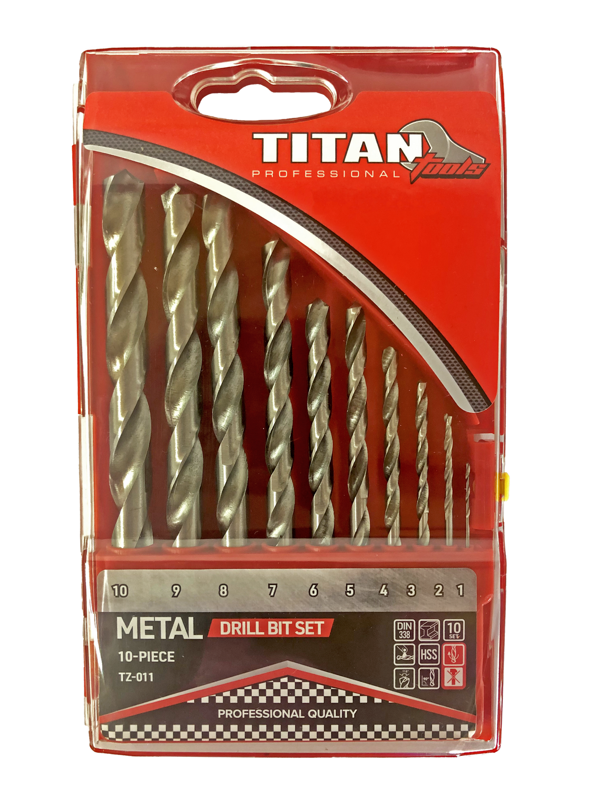 Titan Drill Bit Set HSS 10Pc -
