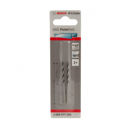 Bosch Drill Bit HSS Point TEQ 2pc 2.5mm