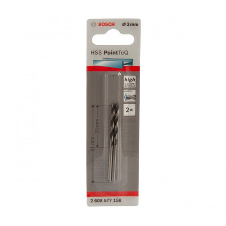 Bosch Drill Bit HSS Point TEQ 2pc 3.0mm