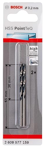 Bosch Drill Bit HSS Point TEQ 2pc 3.2mm