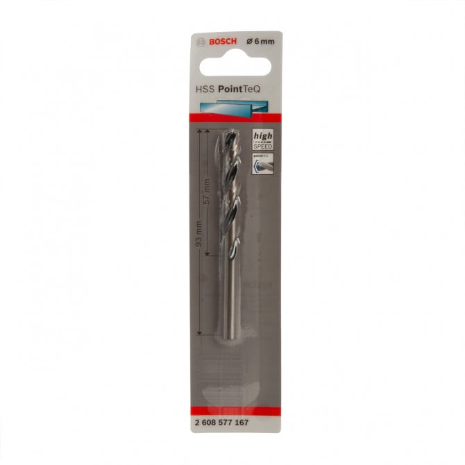 Bosch Drill Bit HSS Point TEQ Each 6.0mm