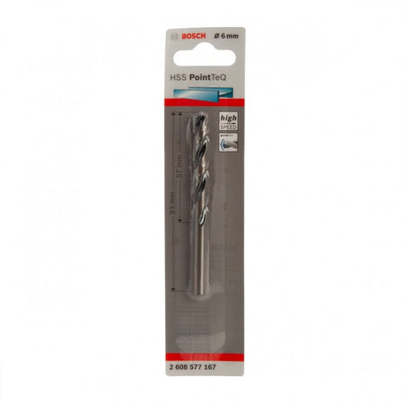 Bosch Drill Bit HSS Point TEQ Each 6.0mm