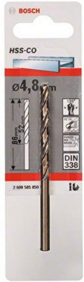 Bosch Drill Bit HSS-Co DIN 338 Metal 52x86mm 4.8mm