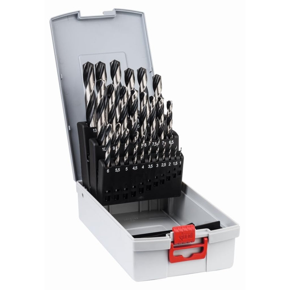 Bosch Drill Bit Set HSS Point TeQ ProBoxset DIN 338 1-10mm 19Pc