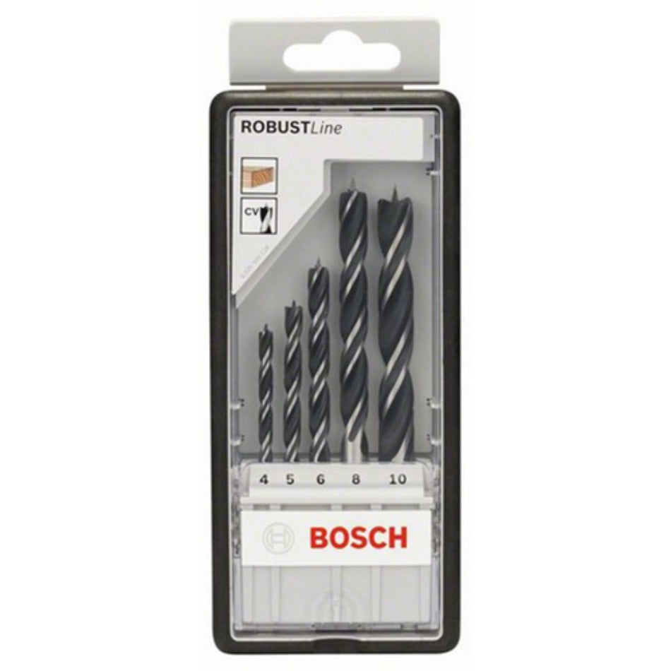 Bosch Drill Bit Set Robust Line Brad Point 4/5/6/8/10mm