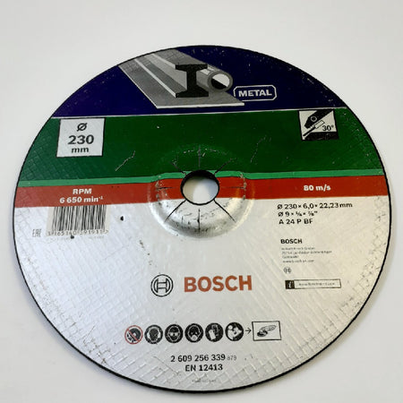 Bosch Grinding Disc Metal Depressed Centre A24P BF 230x6.0x22.23mm