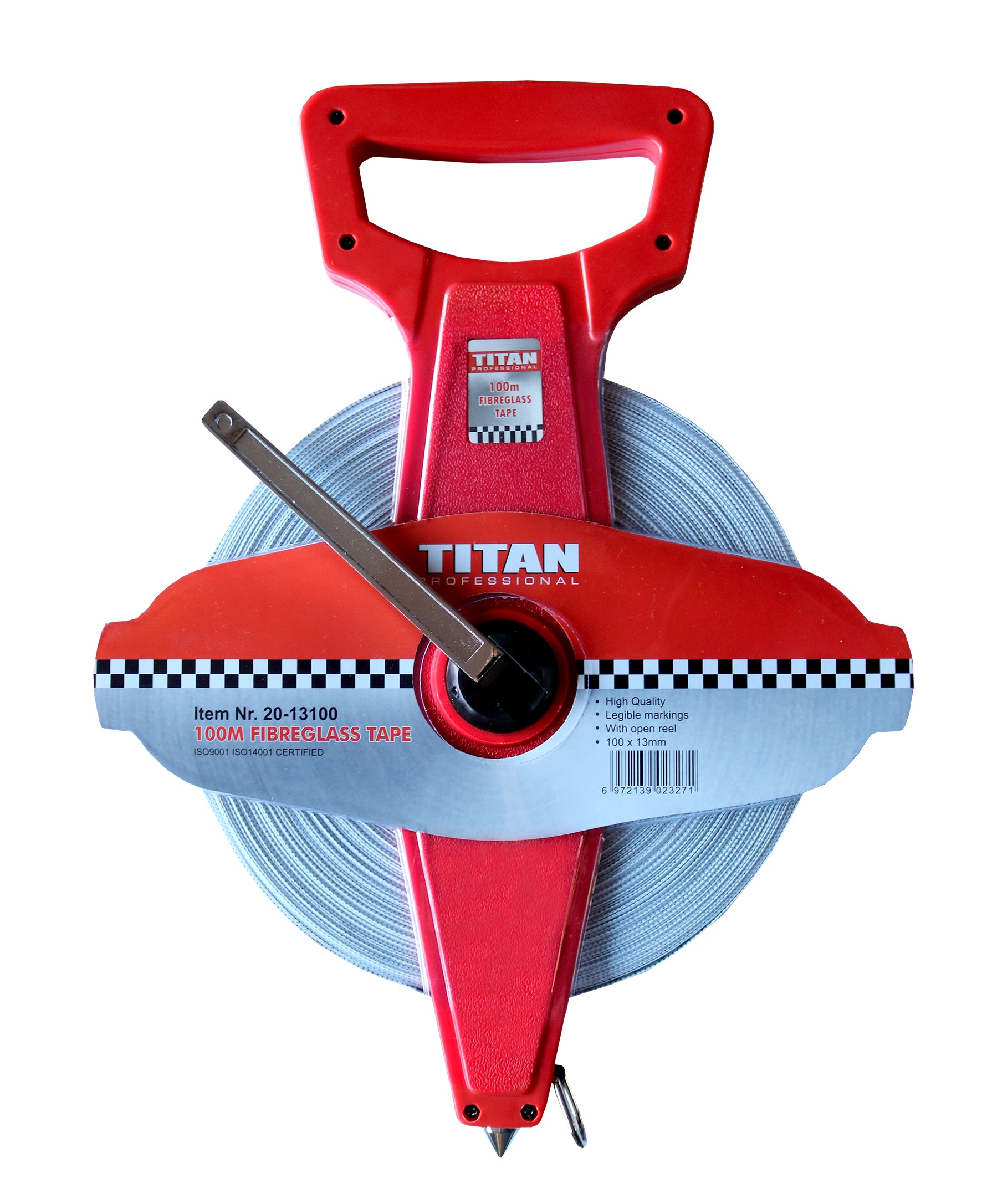 Titan Tape Measure Fibreglass 100M X 13MM