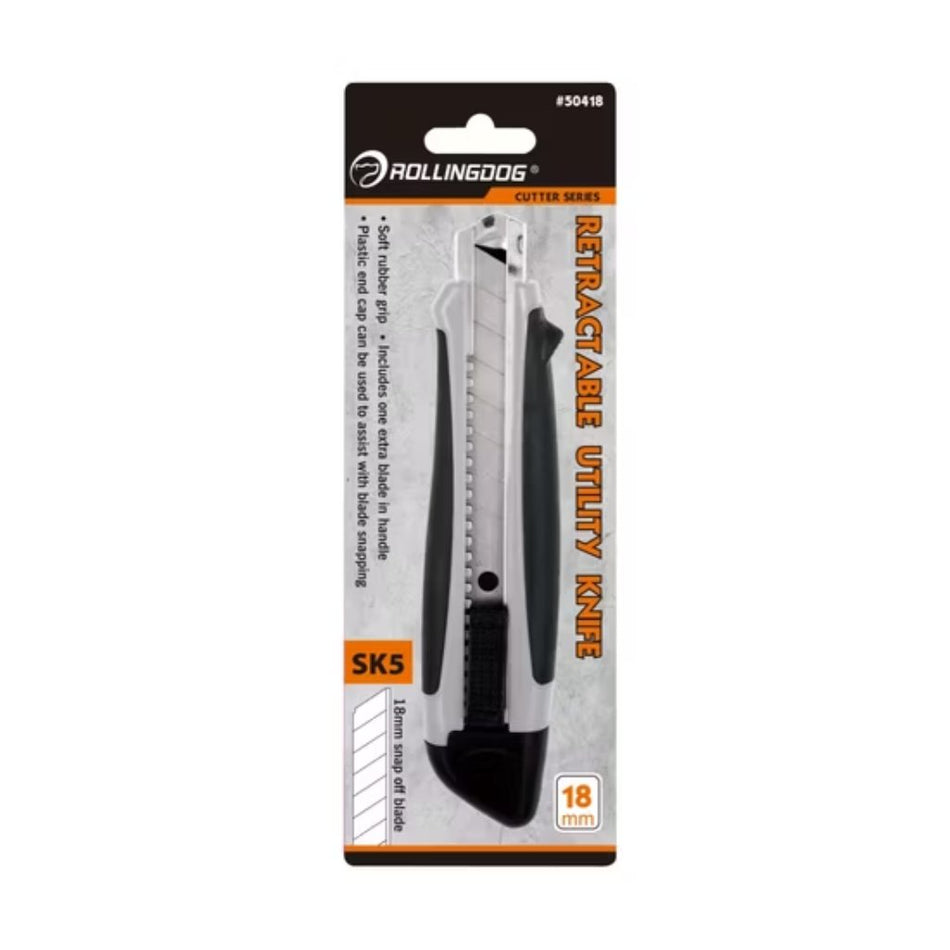Rollingdog Utility Knife Retractable 18mm