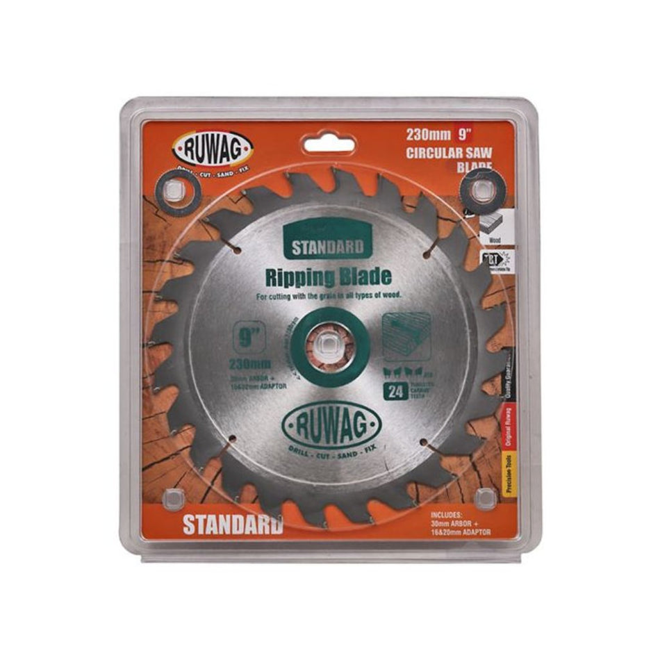 Ruwag Circular Saw Blade TCT Standard 230mm Bore 16,20,30mm