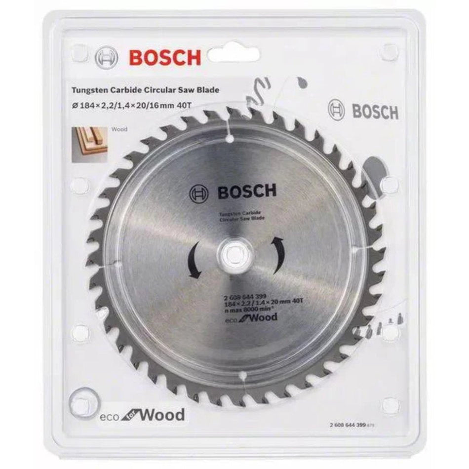 Bosch Circular Saw Blade ECO Line For Wood 184x20x2,2/1,4mm,40T