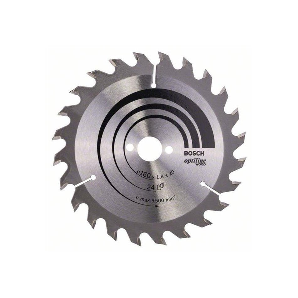 Bosch Circular Saw Blade Optiline Line For Wood 160x20/16x1,8 mm, 24T
