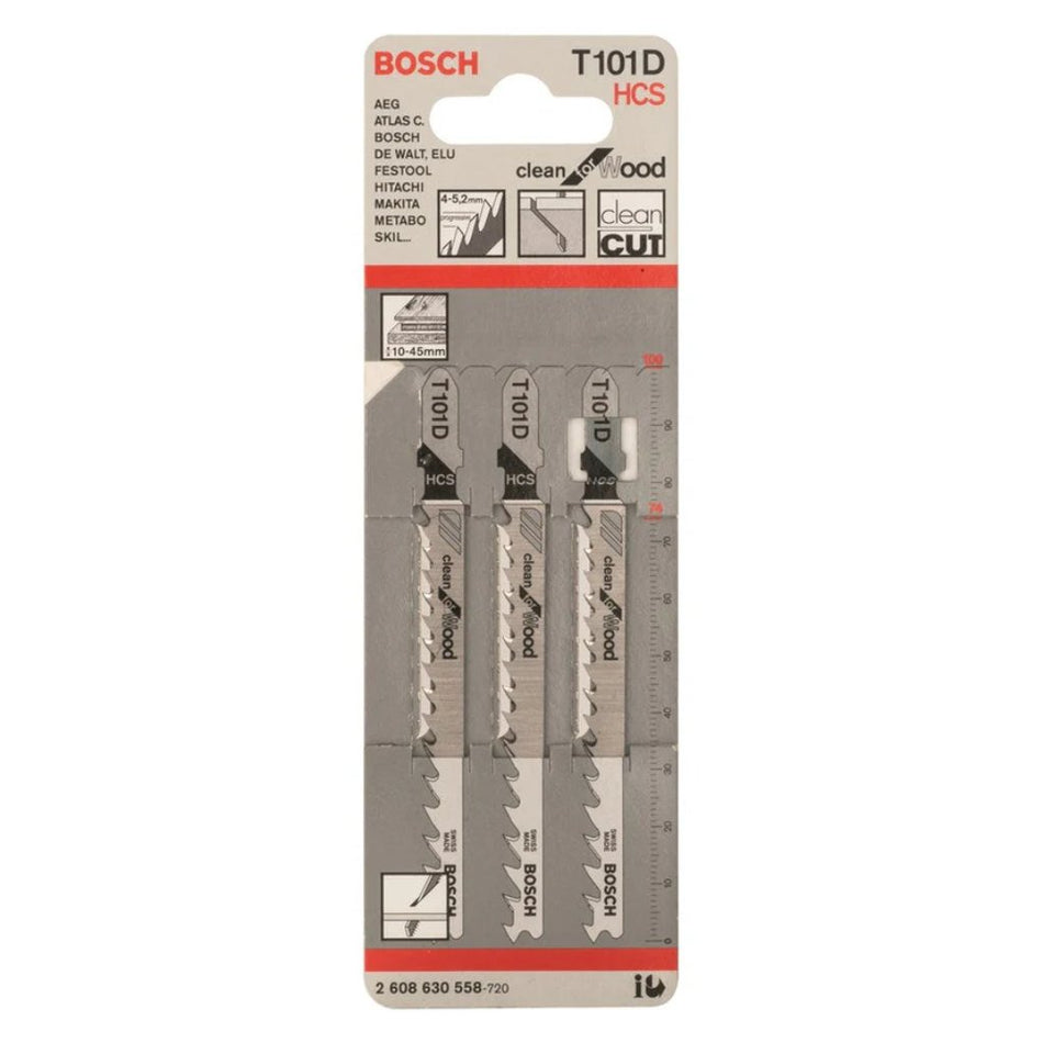 Bosch Jigsaw Blade For Wood HCST 101D 3pc