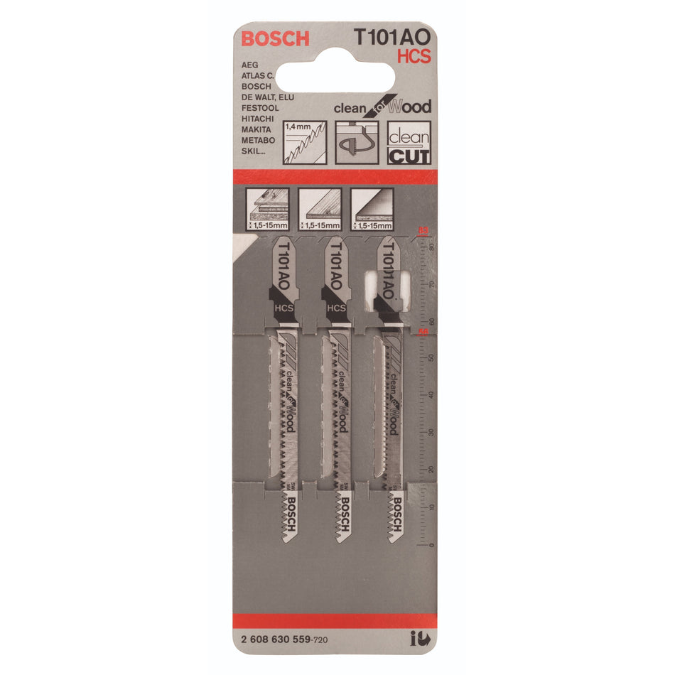Bosch Jigsaw Blade For Wood HCST 101 AO 3pc