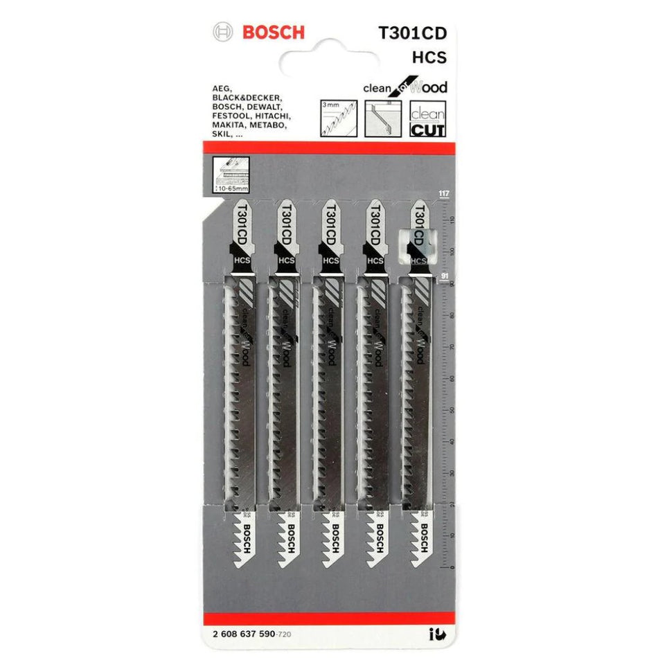 Bosch Jigsaw Blade For Wood HCST 301 CD 5pc