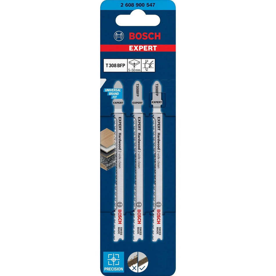Bosch Jigsaw Blade For Hard Wood BIMT 308 BFP 3pc