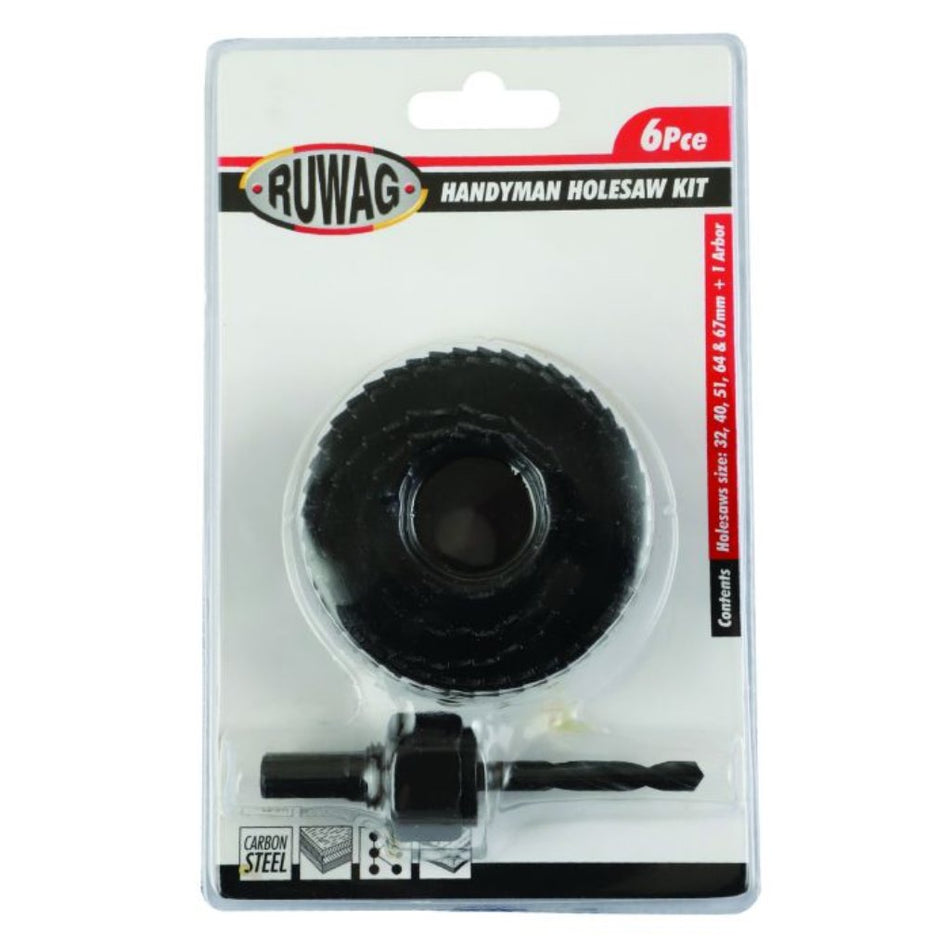Ruwag Handyman Hole Saw Set 6pc