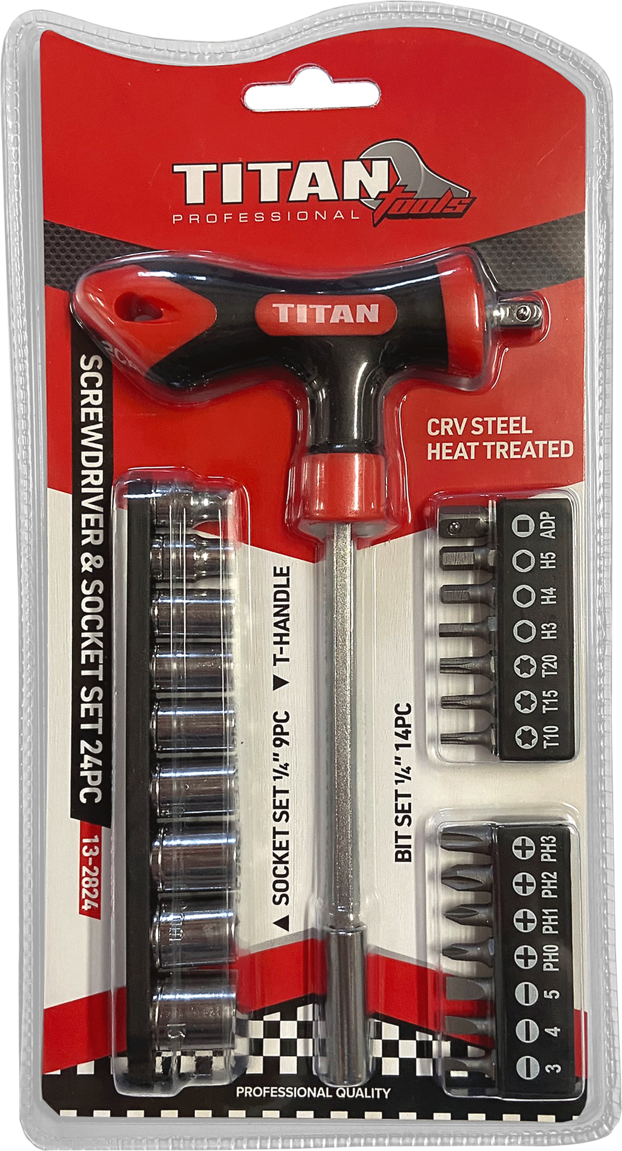 Titan Screwdriver & Socket Set 24pc -