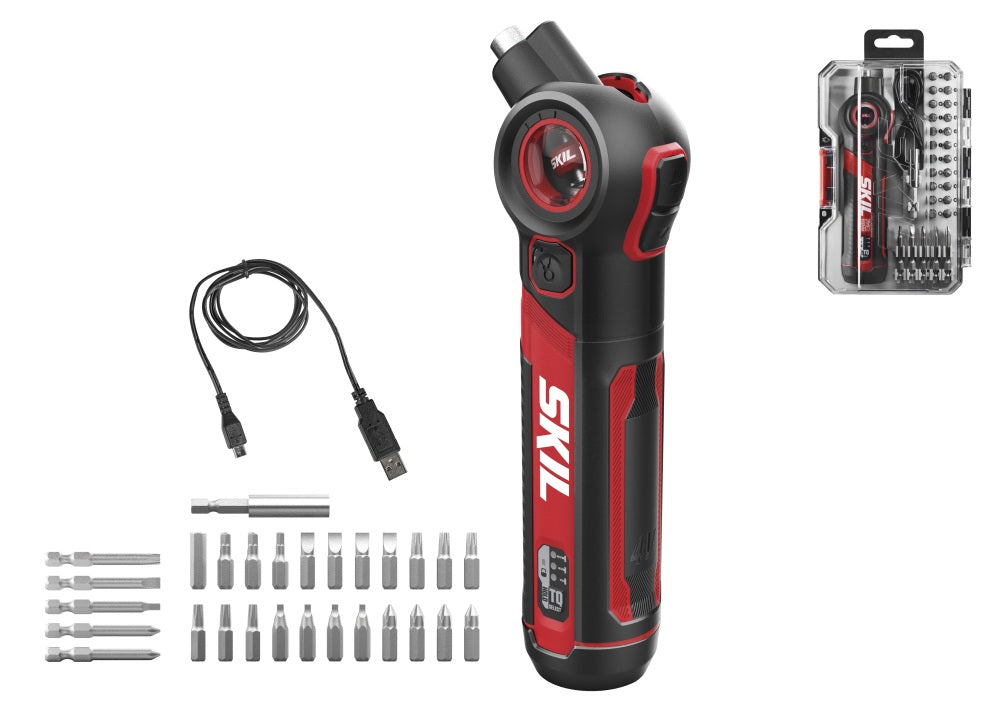 Skil Twist Screwdriver Cordless Set Red Range