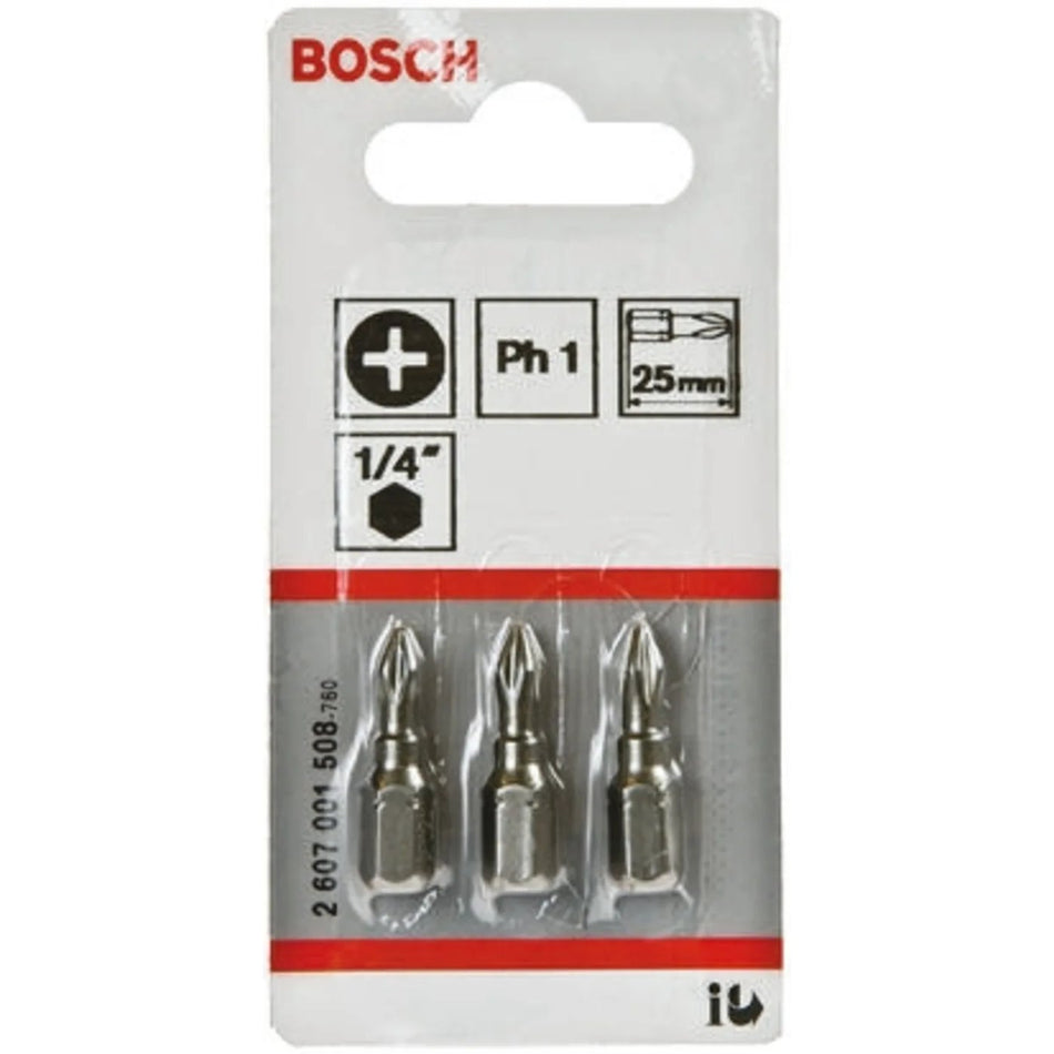 Bosch Screwdriver Bit Extra Hard 3Pc