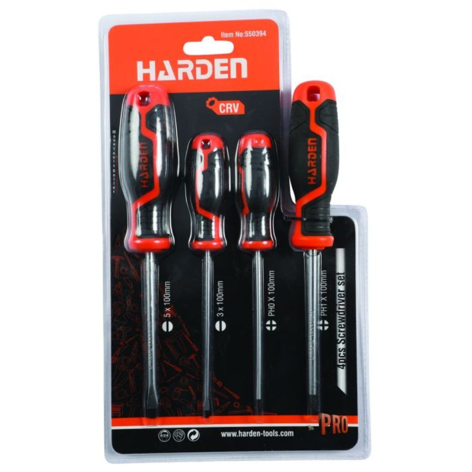 Harden Screwdriver Set Soft handle 4pc