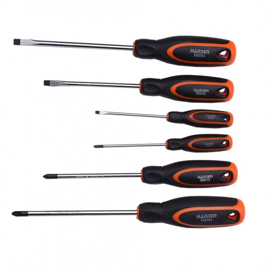 Harden Screwdriver Set Soft Handle 6pc