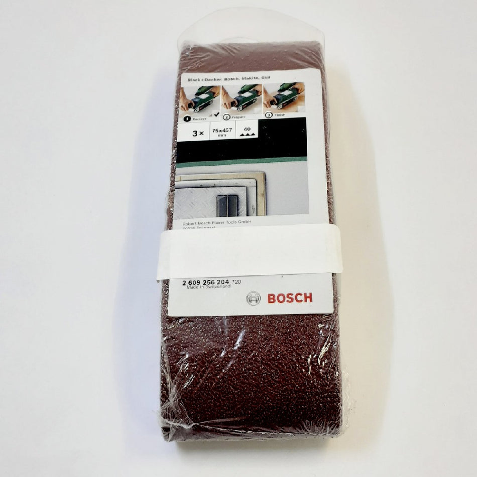 Bosch Sanding Belt Red 75x457mm 3pc