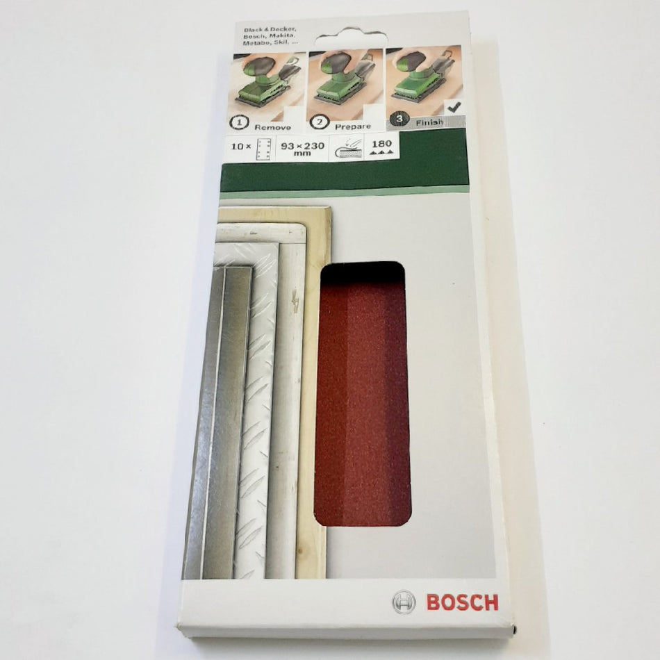 Bosch Sanding Disc For Orbital Sanders 93x230mm 8 Holes 10pc