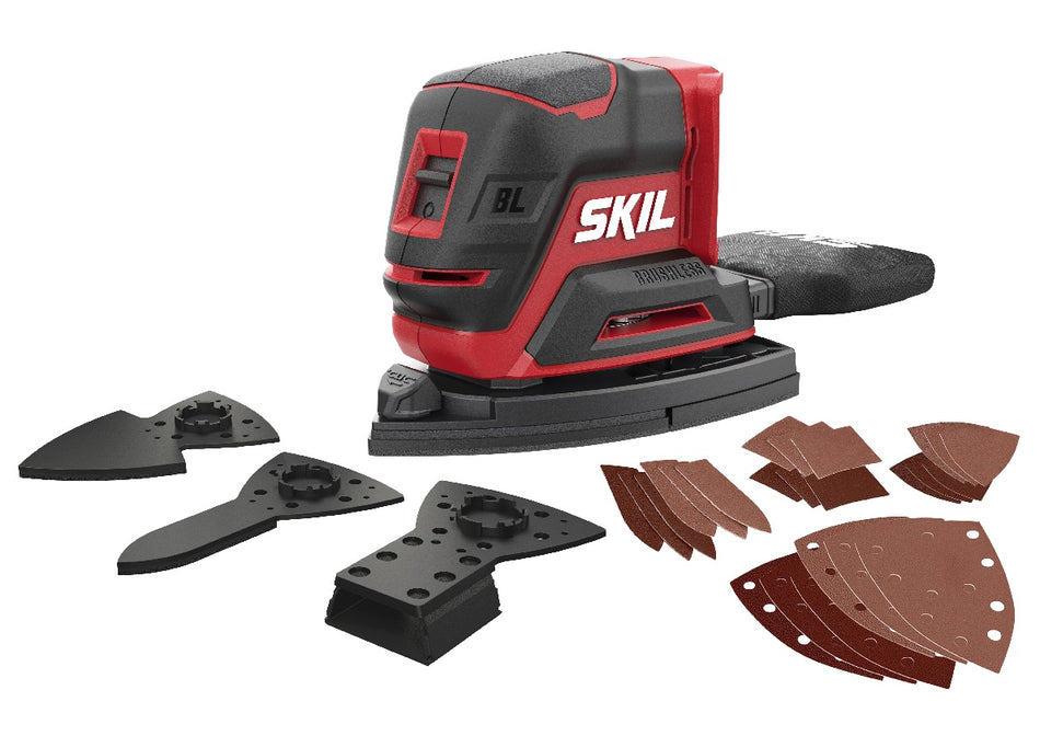 Skil Multi Sander Cordless Brushless Bare Red Range -