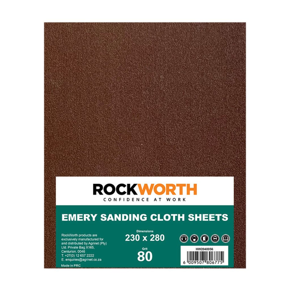 Rockworth Emery Sanding Cloth 230x280mm