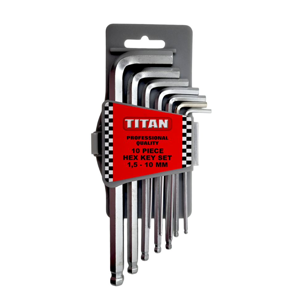 Titan Hex Key Set Ball Type 10pc -