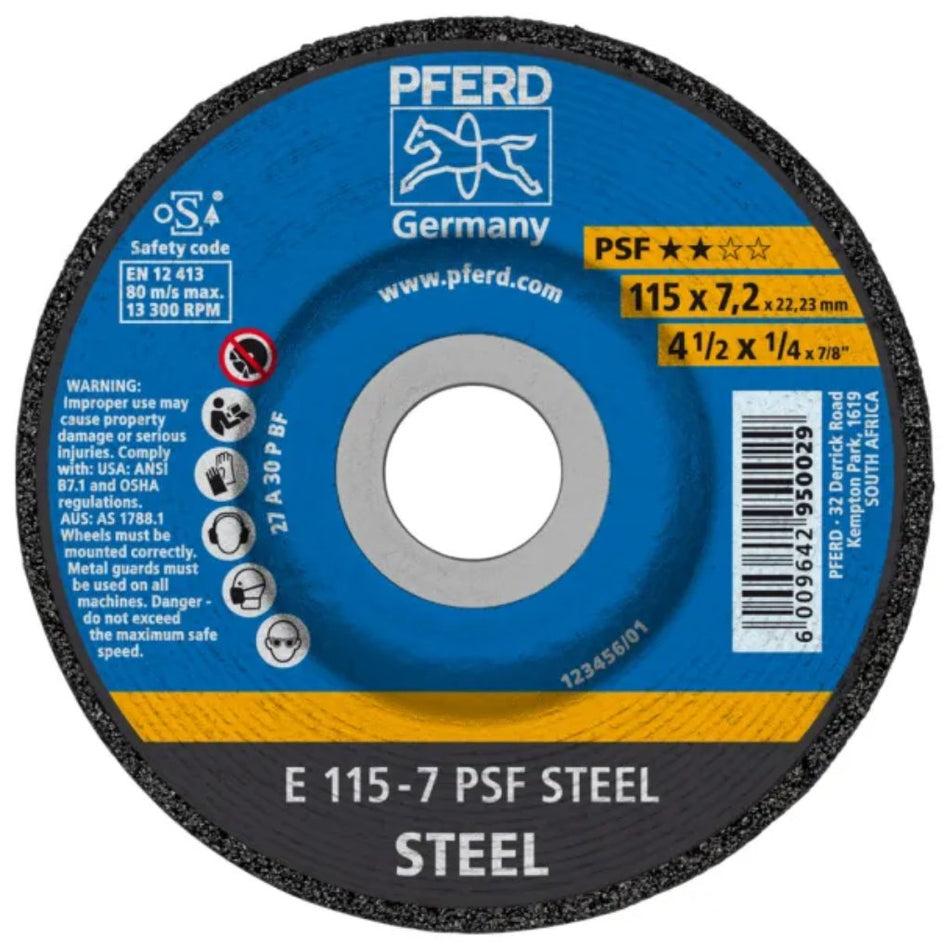 Pferd Grinding Disc Steel Dome E 115-7 PSF