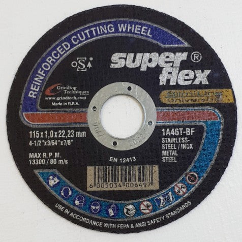 Superflex Cutting Disc Steel Slimline 115mm 5pc Pack