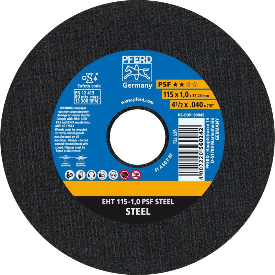 Pferd Cutting Disc Steel EHT 115-1.0 PSF