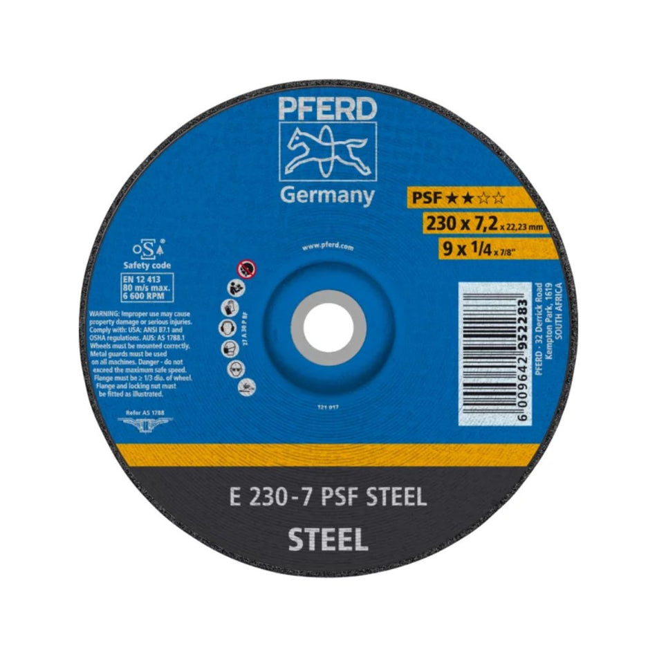 Pferd Grinding Disc Steel E 230-7 PSF