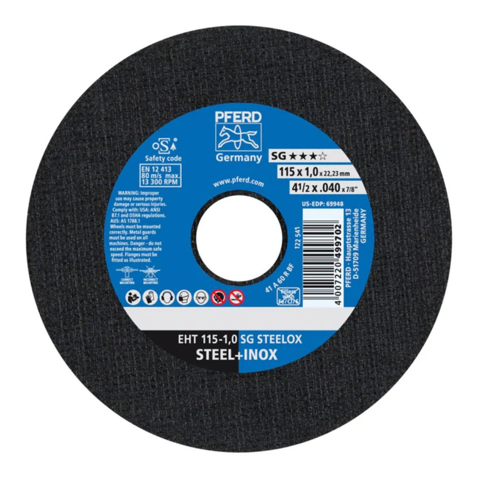 Pferd Cutting Disc EHT 115-1.0 SG Steelox