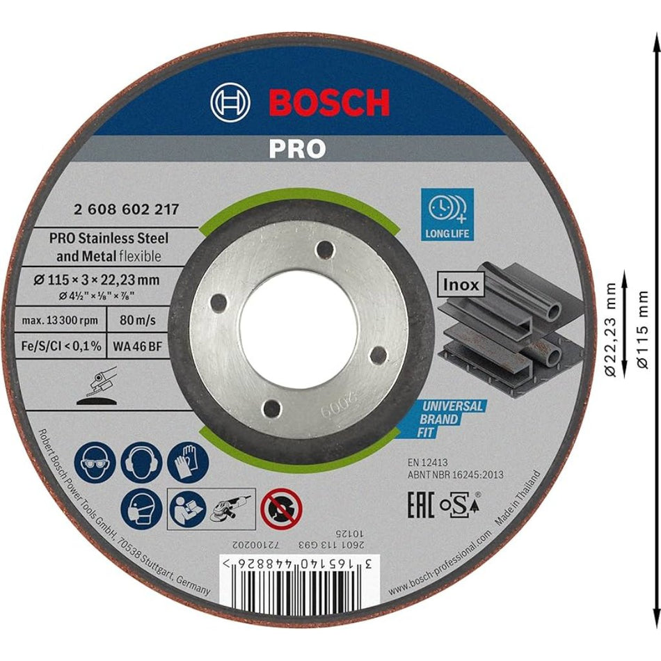 Bosch Grinding Disc Semi Flexible WA 46 BF 115mmx3.0mm