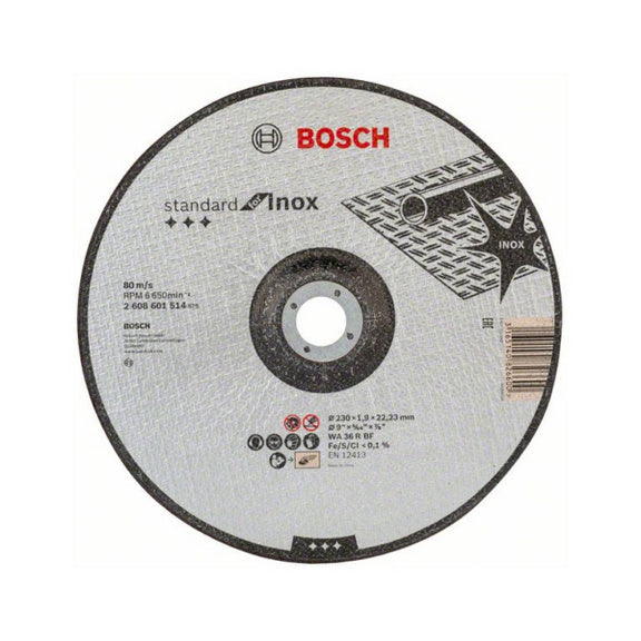 Bosch Cutting Disc Straight Inox WA 60 T BF 230x22,23x1.9mm -