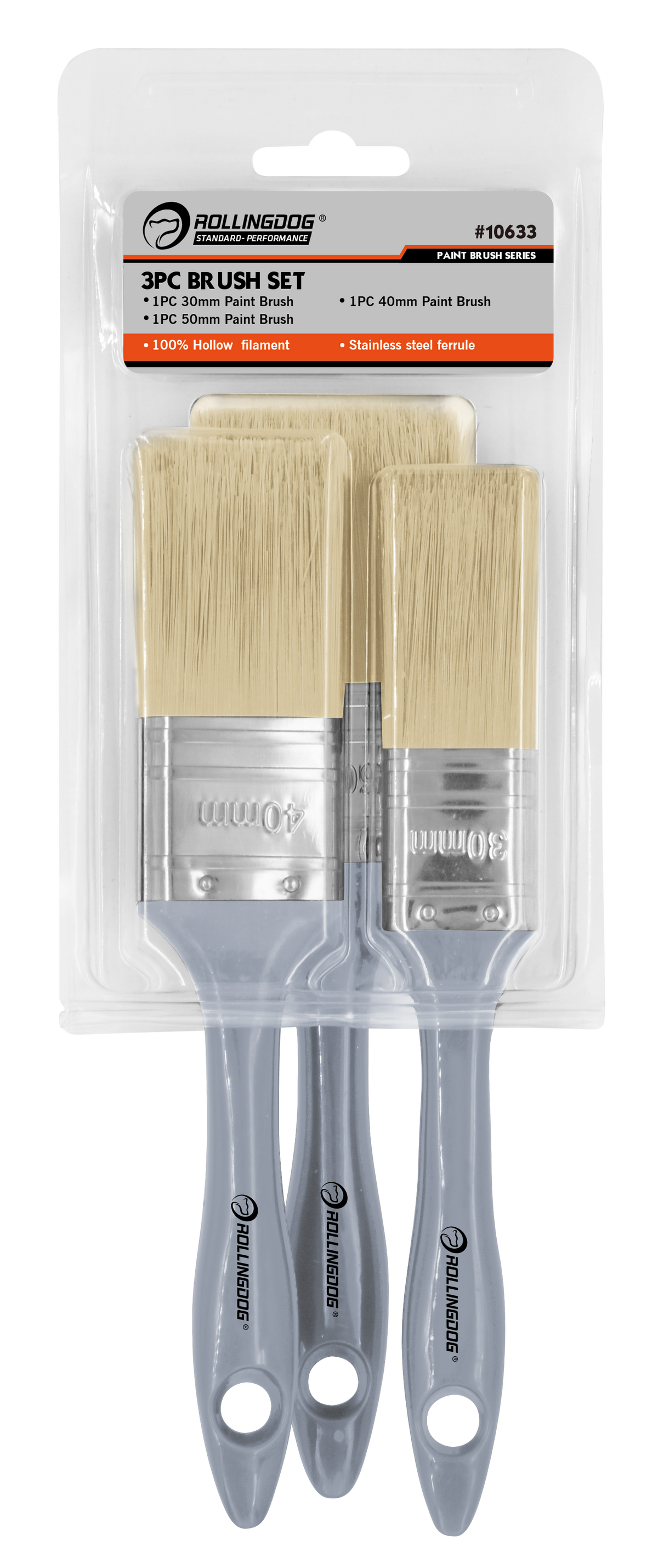Rollingdog Paint Brush Set 3pc G100 -