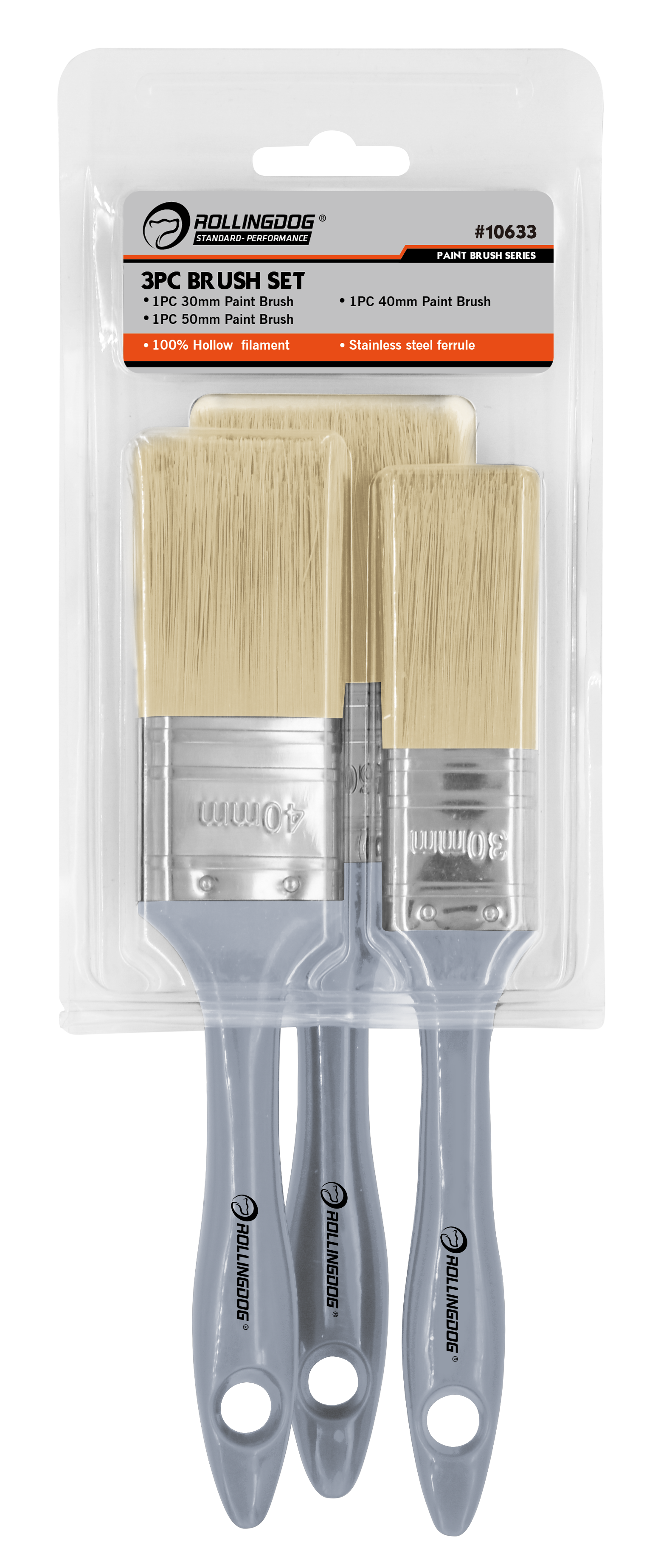 Rollingdog Paint Brush Set 3pc G100 -