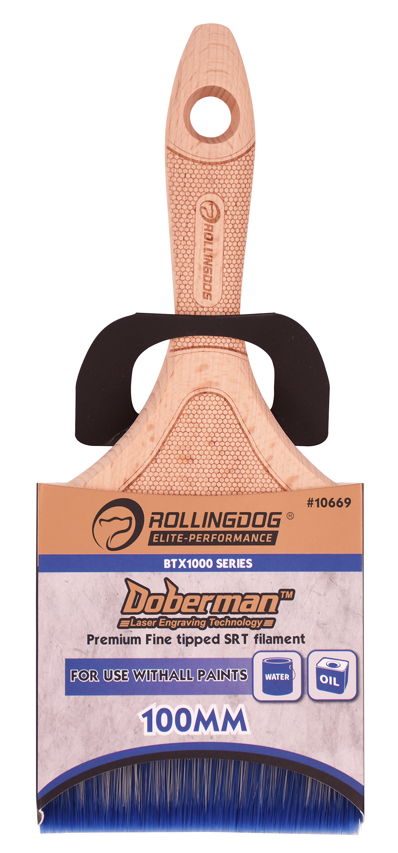 Rollingdog Paint Brush Oil BP1000 100mm