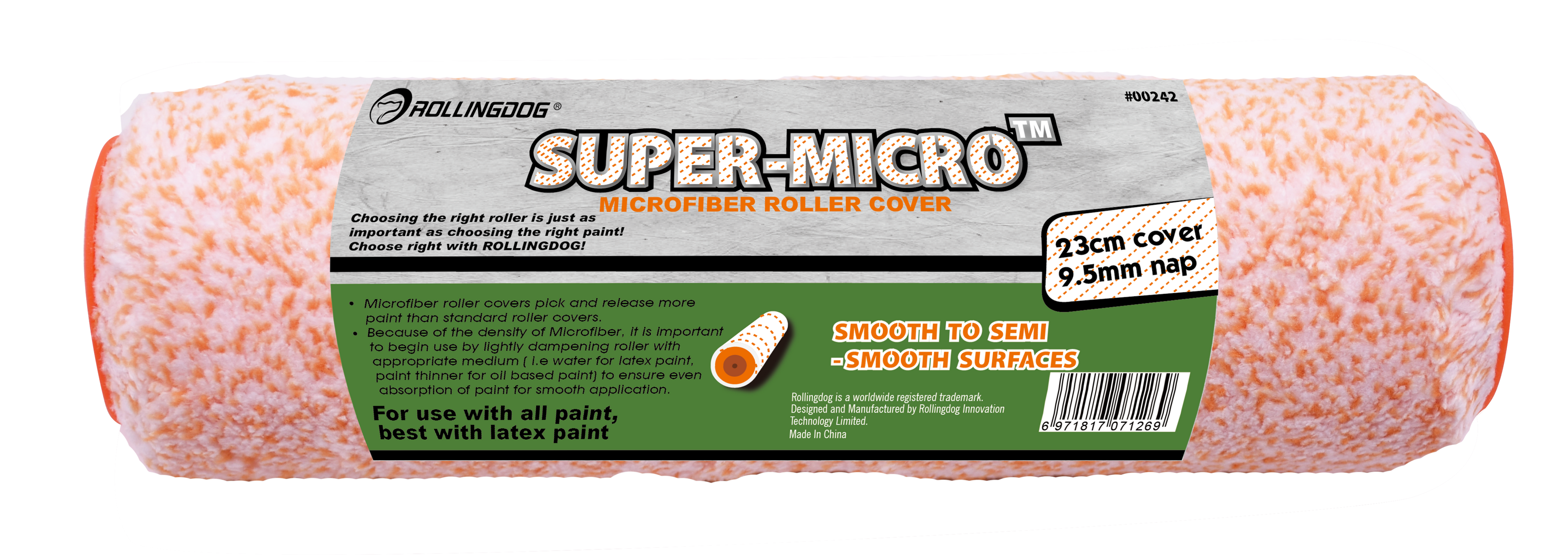 Rollingdog Paint Roller Refil Super Micro 230mmx9mm