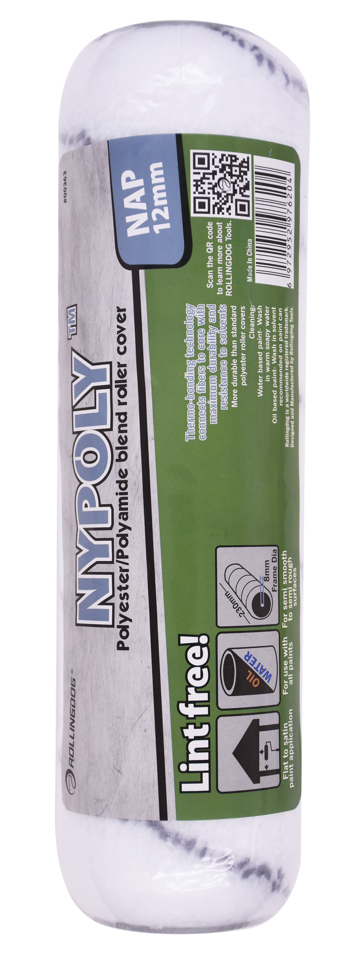 Rollingdog Paint Roller Refil Nypoly 230mmx12mm -