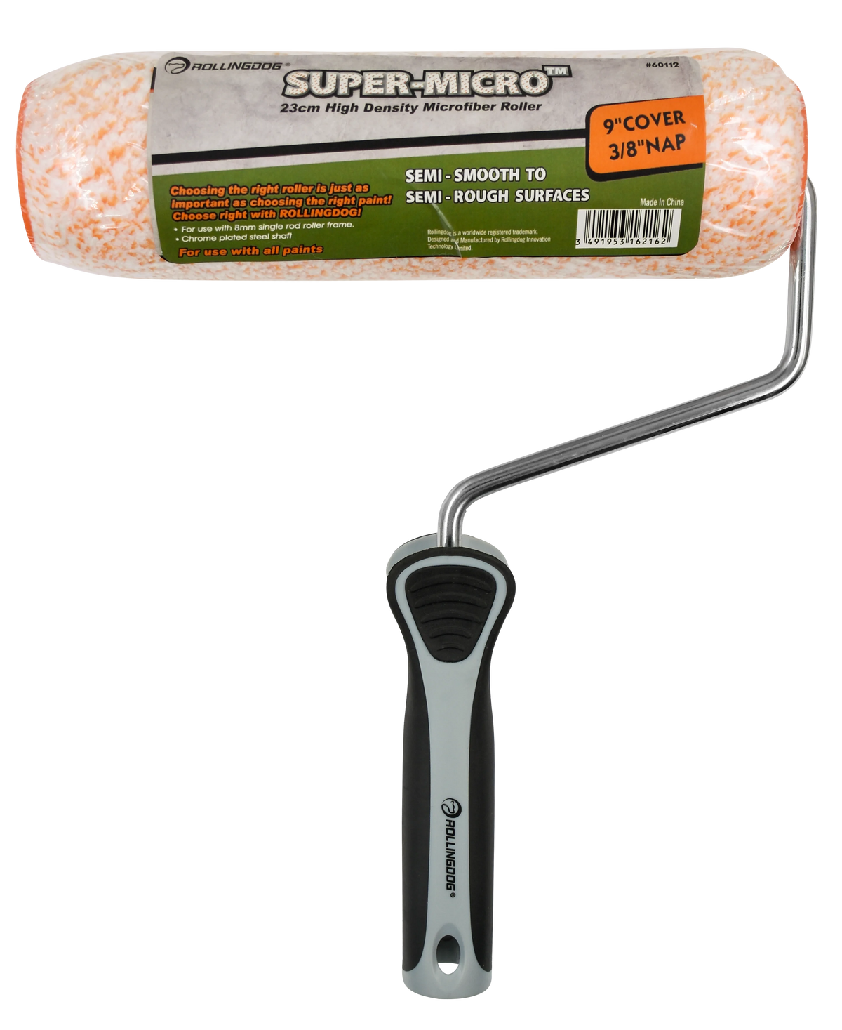 Rollingdog Paint Roller Micro 230mmx9mm Semi-Smooth -