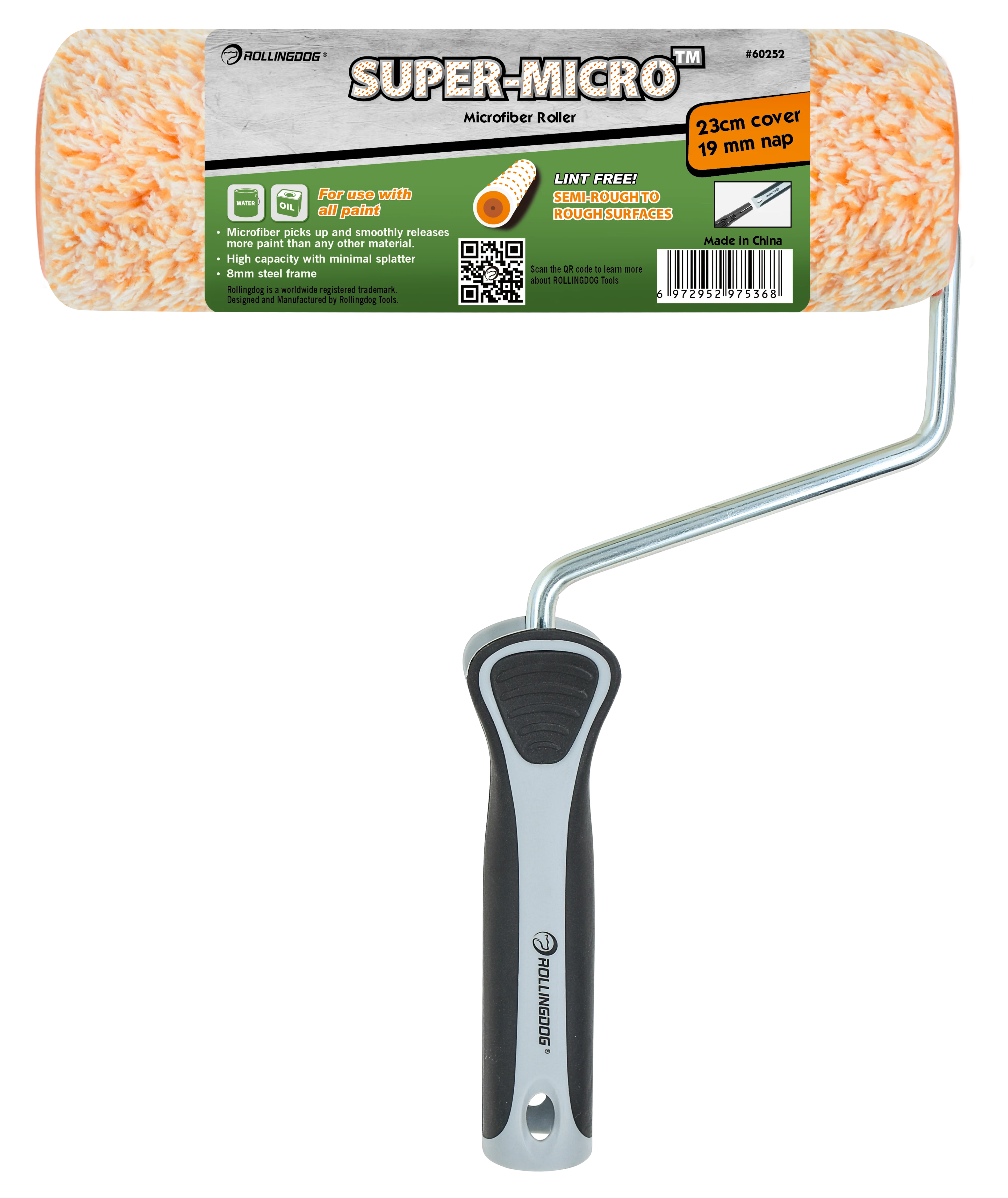 Rollingdog Paint Roller Micro 230mmx19mm Semi to Rough -
