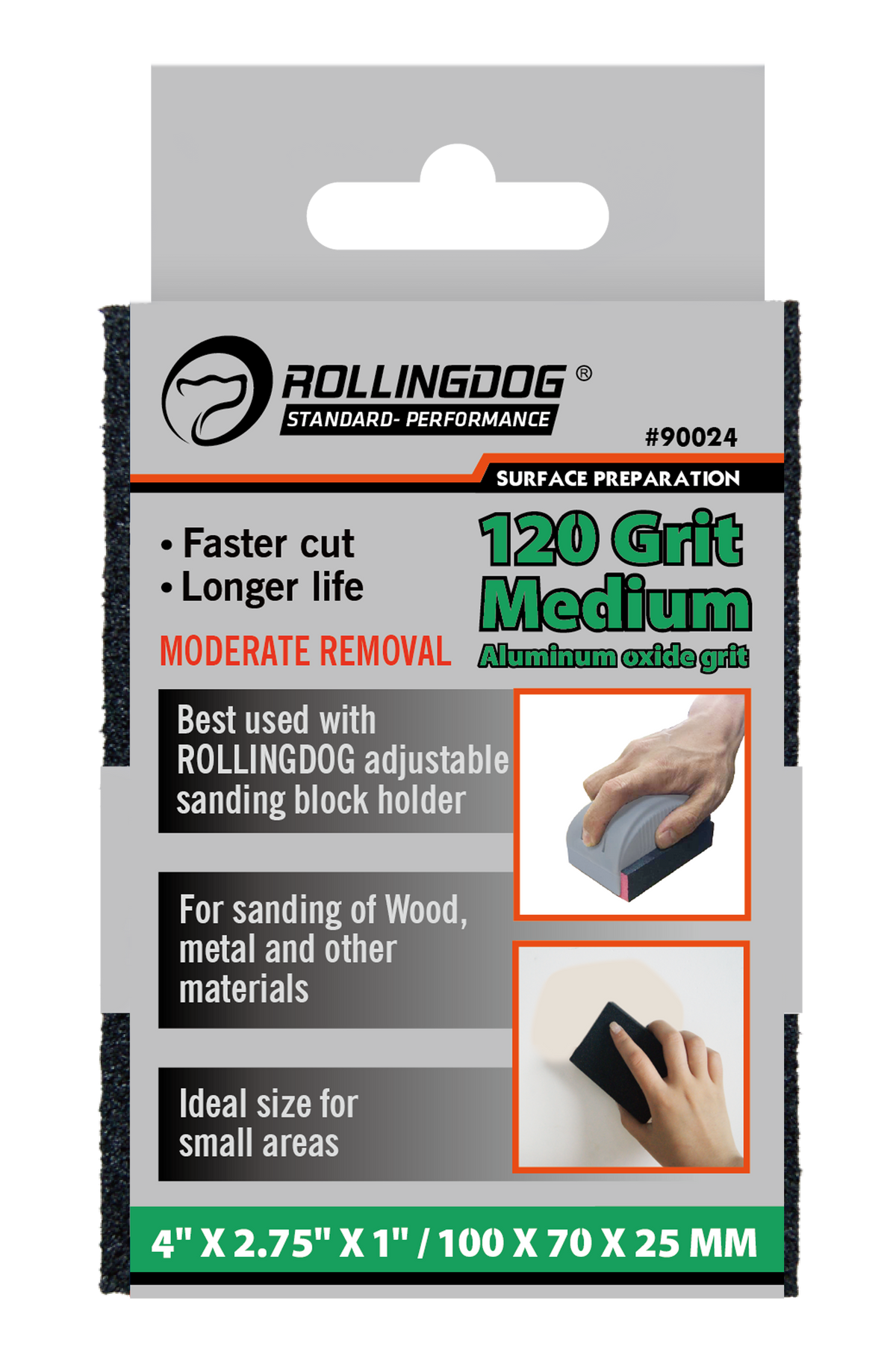Rollingdog Sanding Sponge 120Grid -