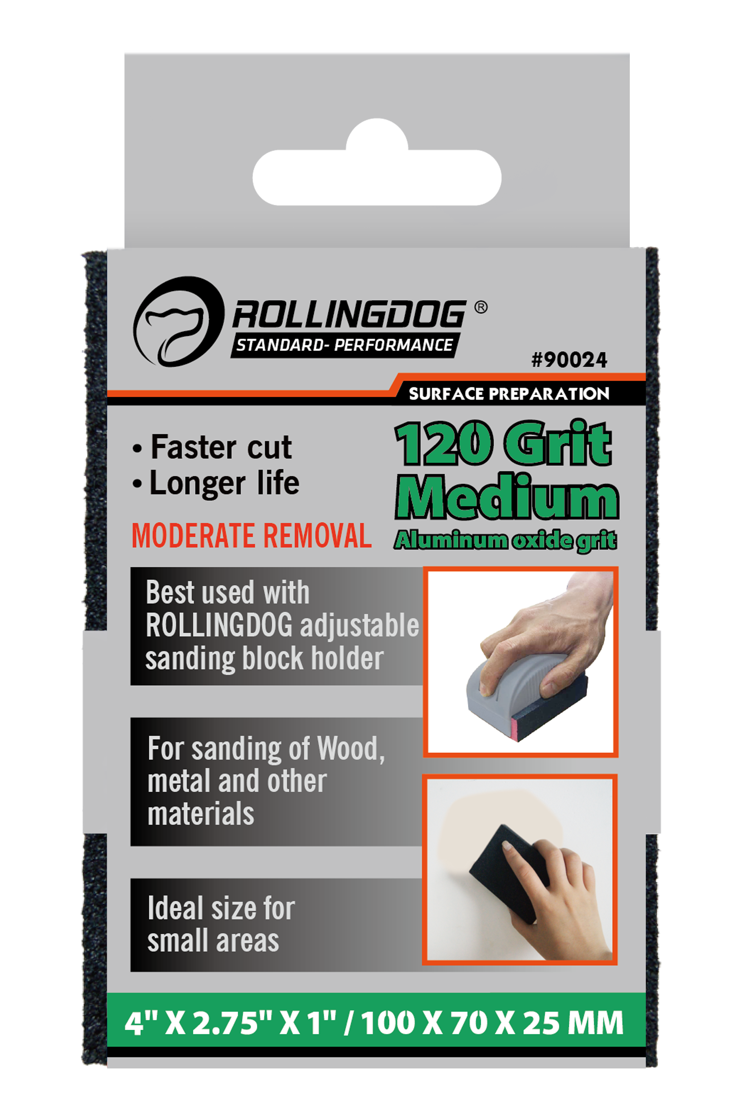 Rollingdog Sanding Sponge 120Grid -