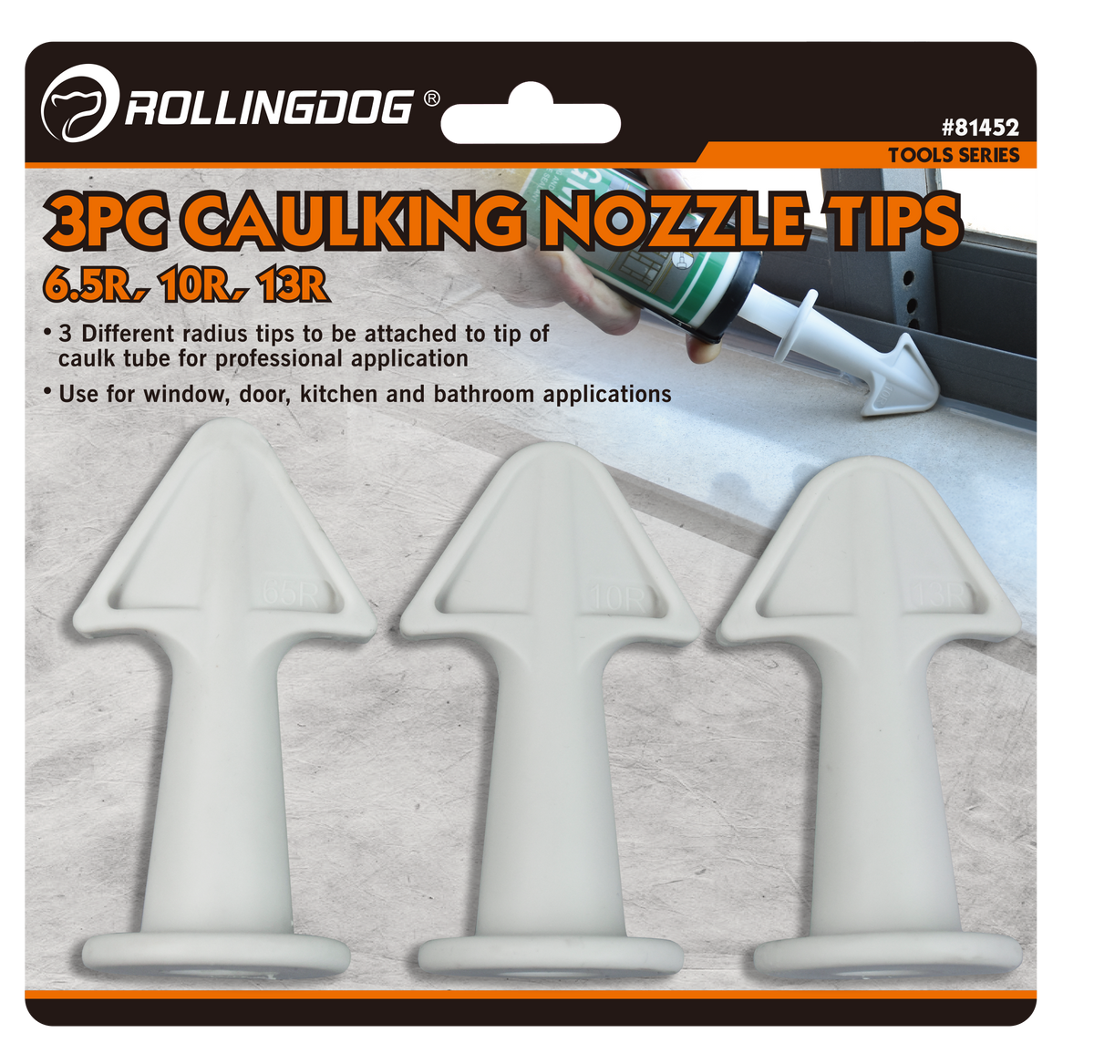 Rollingdog Caulking Nozzle Tips 3pc -