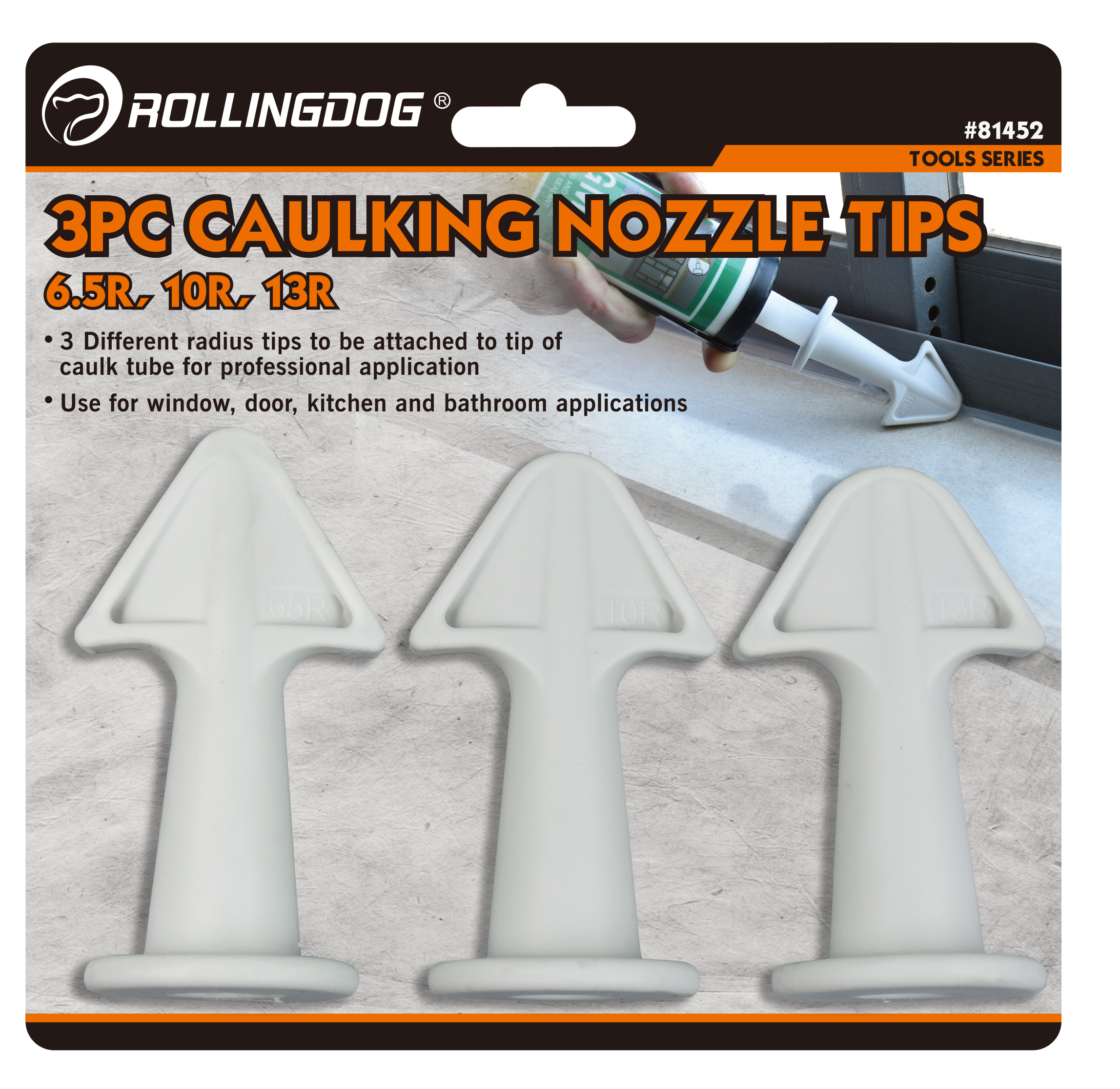 Rollingdog Caulking Nozzle Tips 3pc -