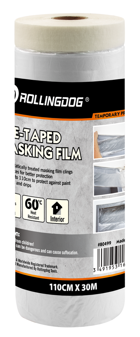 Rollingdog Masking Tape With Drop Cloth 30mx1100mm